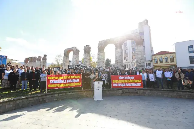 Selçuk Belediyesi emekçilerinden, Meryem Ana Evi otoparkı gelirlerinin belediyeden alınmasına tepki