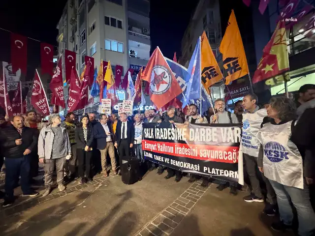 İzmir’de Emek ve Demokrasi Platformu’ndan Esenyurt Belediye Başkanı'nın tutuklanmasına tepki