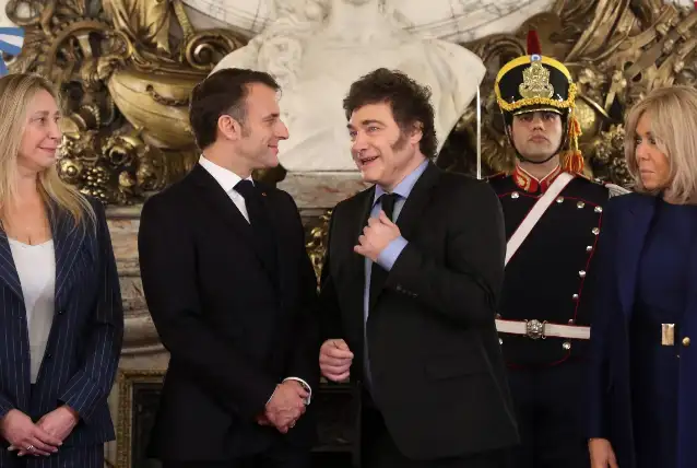 Fransa Cumhurbaşkanı Macron, Arjantin Devlet Başkanı Milei ile görüştü