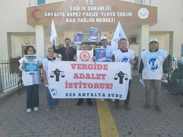 SES Antalya Şubesi: Eziyet yönetmeliğini dayatanlar vergide adaleti sağlamayanlar  yönetemeyenler istifa etmelidir!