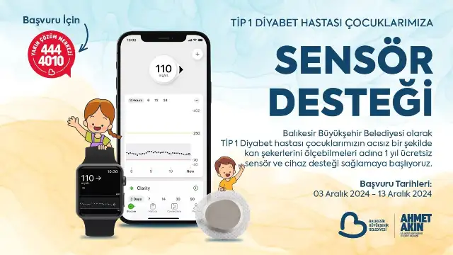 Balıkesir Büyükşehir Belediyesi’nden diyabetli çocuklara destek aileler 26 bin TL’lik maliyet yükünden kurtulacak