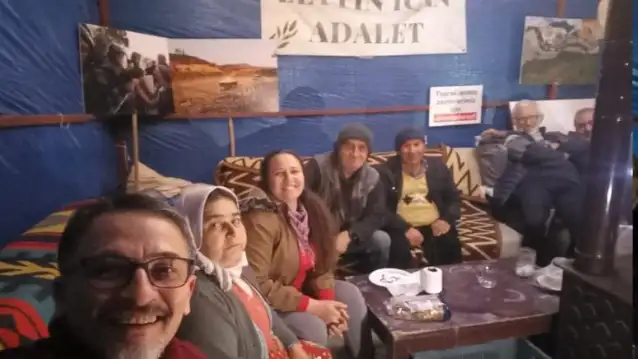 2025 yılının ilk eylemini Akbelen nöbet çadırında yaptılar