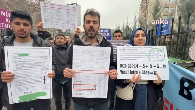 MEB önünde eyleme devam eden "mülakat mağduru" öğretmenlerden Bakan Tekin'e: Kendisinden özür bekliyoruz