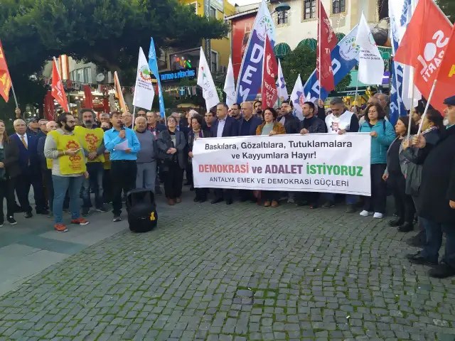 Antalya Emek ve Demokrasi Güçleri: Baskıya boyun eğmeyeceğiz!