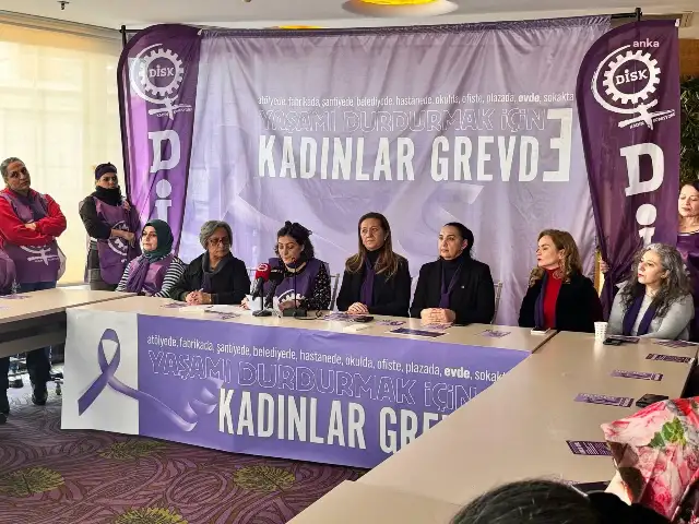 DİSK’li kadınlardan 7 Mart'ta grev çağrısı: Her neredeysek işimizi bırakıyoruz greve çıkıyoruz
