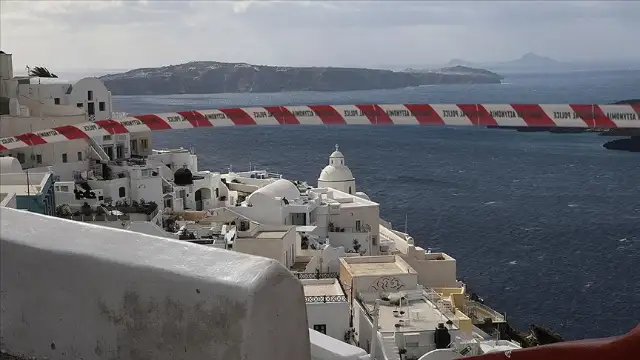 Yunanistan Sivil Koruma Genel Sekreterliği, Santorini Adası'nda olağanüstü hal ilan etti