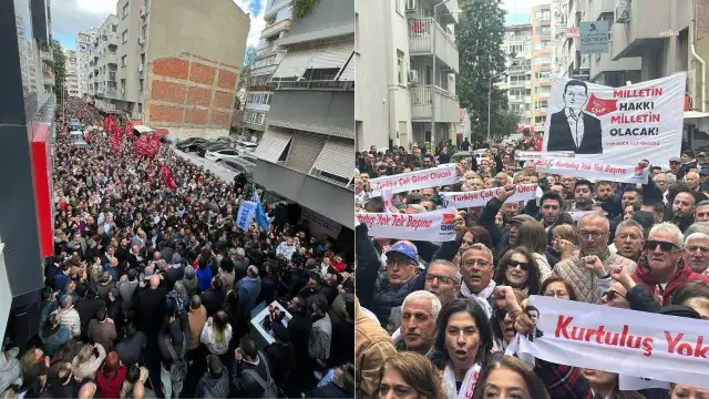 İzmir'de Emek ve Demokrasi Güçleri Ekrem İmamoğlu'na destek için yürüdü: Yaşanan aleni faşizmdir!