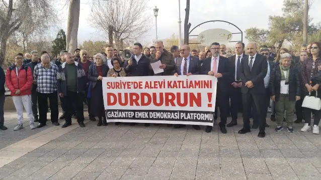 Gaziantep’ten Suriye’deki HTŞ katliamlarına tepki: Sessizlik zulme ortaklıktır