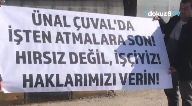 Gaziantep Ünal Sentetik Çuval Fabrikası’nda işçi eylemi: Hakkımızı istiyoruz