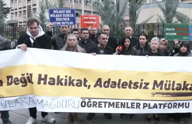 "Mülakat mağduru" öğretmen adayları MEB önünde açıklama yaptı