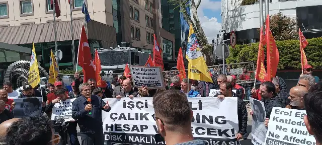 Nakliyat-İş'ten Çalık Holding önünde protesto: Erol Eğrek'in hesabını soracağız!