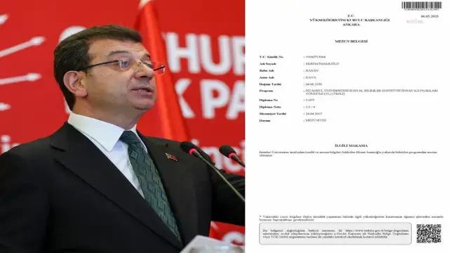 Pehlivan: Ekrem İmamoğlu’nun lisans diplomasını silenler, yüksek lisans mezuniyetini silmeyi unutmuşlar