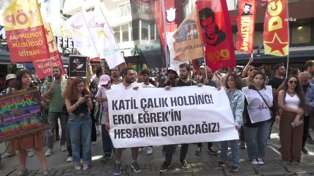 Erol Eğrek protestosunda İzmirli öğrenciler: Holding patronunun uyguladığı sömürü rejiminin son örneğidir