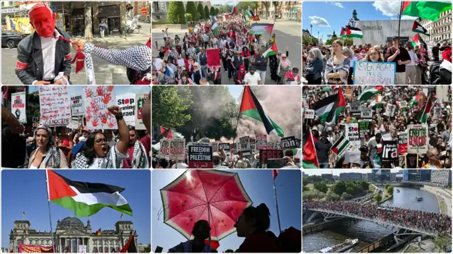 Avrupa'da Gazze protestoları