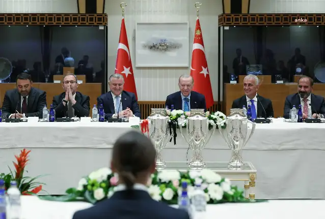Cumhurbaşkanı Erdoğan, Süper Lig'e yükselen takımların temsilcilerini kabul etti