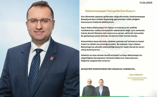 Gaziosmanpaşa Belediyesi Spor Kulübü Başkanı Köroğlu, görevinden istifa etti