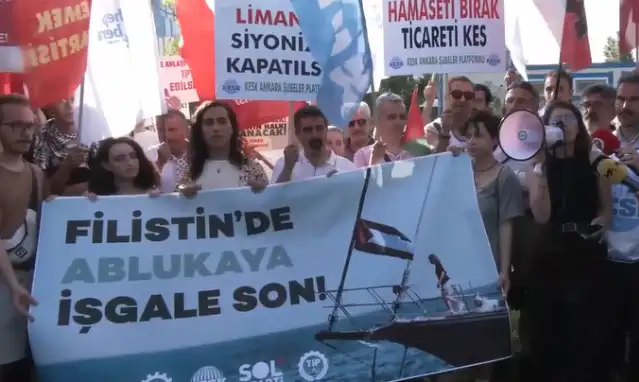 ABD Büyükelçiliği önünde Gazze eylemi: Barbarlığa iktidar da ortaktır