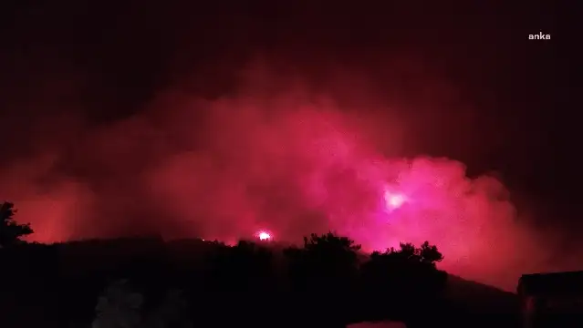 İzmir Seferihisar'da yangın şiddeti nedeniyle bir köy daha tahliye edildi