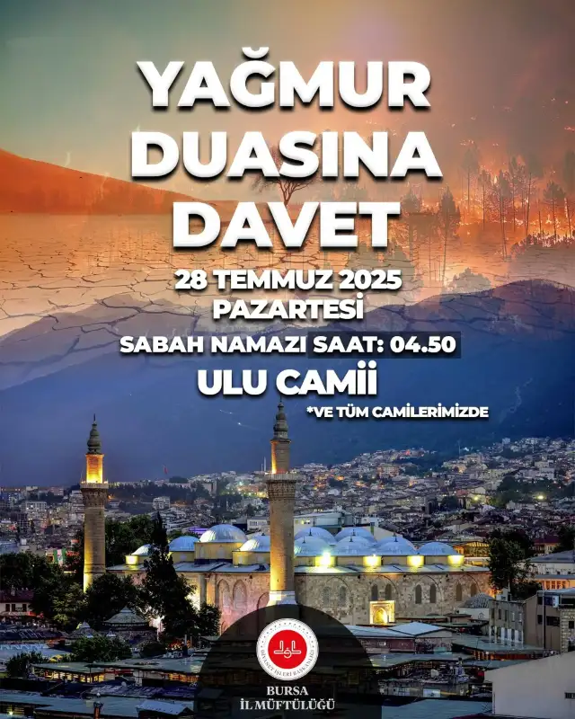Bursa'da yağmur duası için çağrı