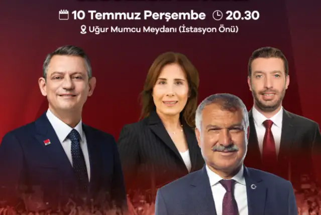 Belediye Başkanlarına Özgürlük Mitingi, CHP Genel Başkanı Özgür Özel’in katılımıyla Adana’da yapılacak