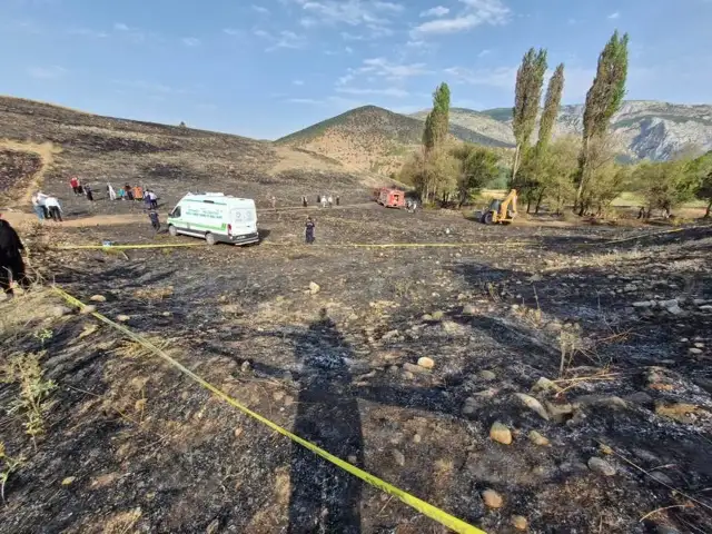 Çorum'da anız yangını can aldı