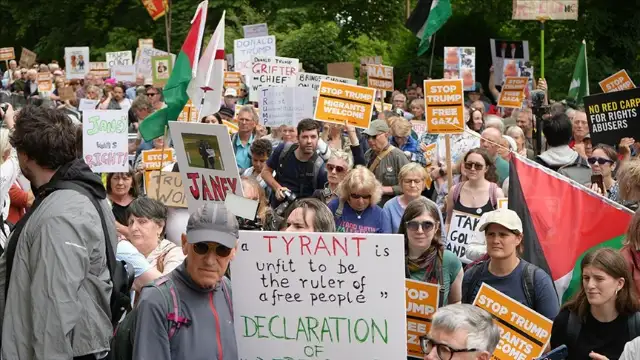 Trump, İskoçya'da protesto edildi