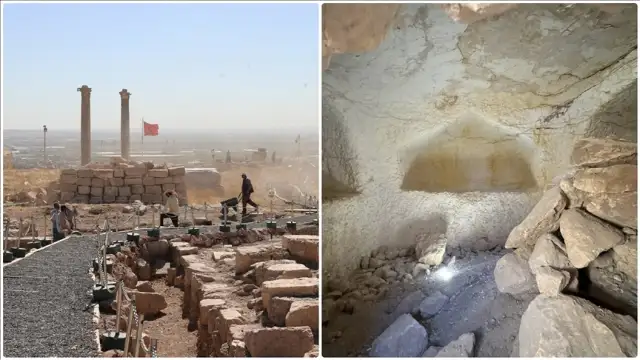 Urfa Kalesi'nde kaya mezarı bulundu