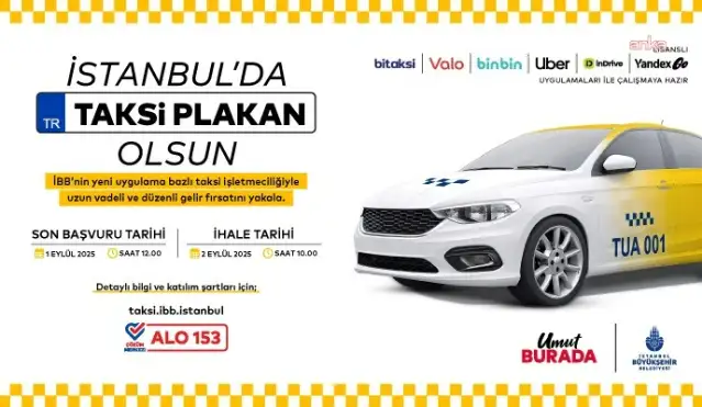 İBB'nin yeni taksi ihalesi: 150 plaka satışta
