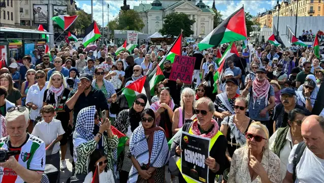 İsveç'te İsrail'e karşı protesto
