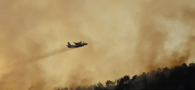 Orman Genel Müdürlüğü: Yangına 4 uçak ve 4 helikopter ile müdahale ediliyor