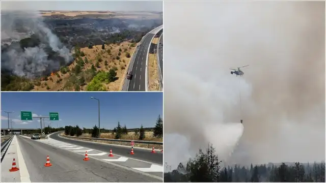 Kırklareli'nde ağaçlık alanda çıkan yangın söndürüldü