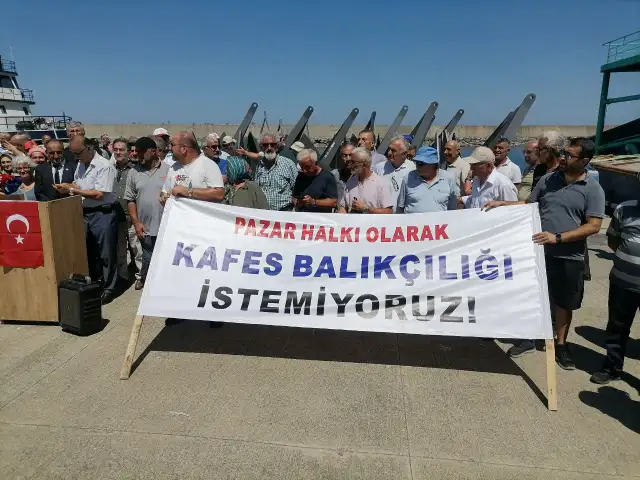 Rize'de halk kafes tipi çiftlikleri projesine karşı eylem