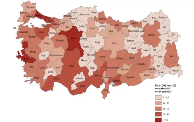 Türkiye'nin 'Sosyoekonomik Seviye Haritası' çıkarıldı