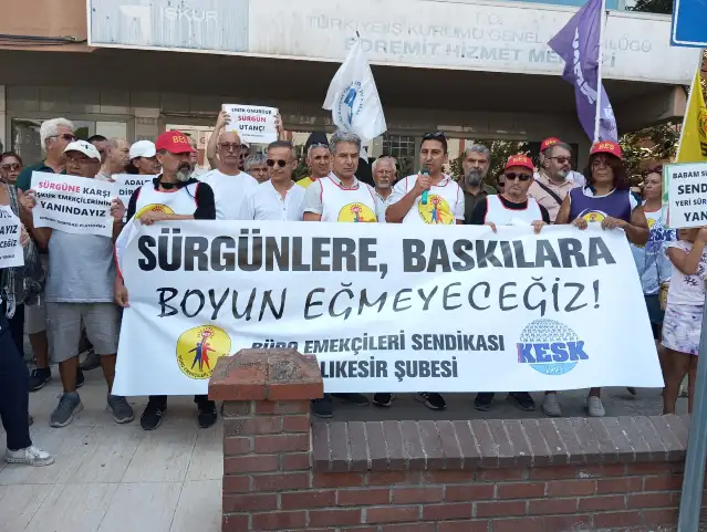 İŞKUR Edremit'te 3 sendikacı 'sürgün' edildi: KESK ve BES'ten protesto