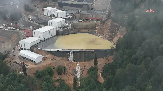 Giresun'da maden atık havuzu taştı: Sular toprağa ve dereye karıştı