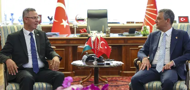Özgür Özel, Filistin Büyükelçisi Faed Mustafa'yı kabul etti