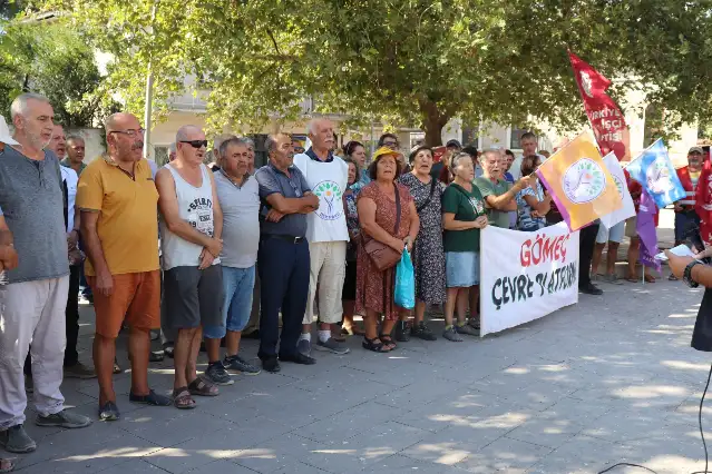 Gömeç'te kayyuma tepki