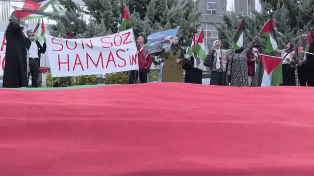 Ankara'da ABD Büyükelçiliği önünde Filistin eylemi: İsrail'e tam ambargo uygulansın