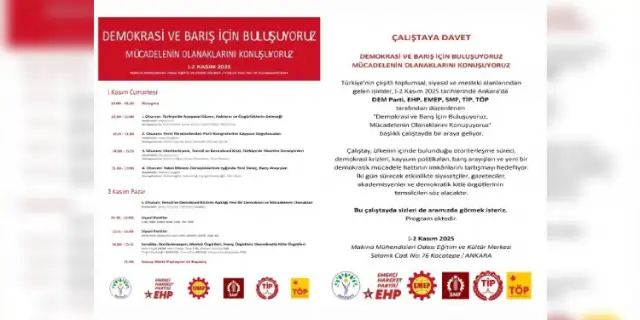 Sosyalist parti ve örgütlerden 'süreç' çalıştayı