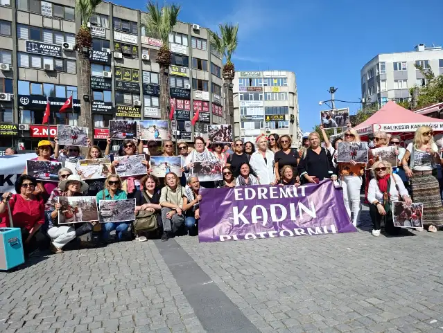 Edremit’te Gazze için kadınlardan basın açıklaması
