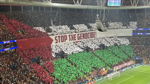 İsrail, Galatasaray taraftarlarının koreografisi nedeniyle UEFA'ya ceza çağrısı yaptı