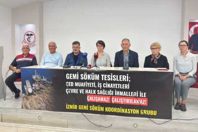 İzmir Gemi Söküm Koordinasyon Grubu: Aliağa'daki tesisler çevre ve halk sağlığını tehdit ediyor