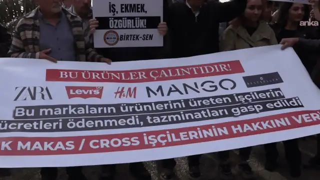 KESK'ten Mango önünde eylem: Şık Makas işçilerinin emeği çalındı, bu ürünler çalıntıdır