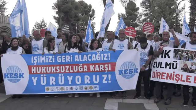 KESK, Şanlıurfa'dan Ankara'ya KHK'lılarla yürüyüş başlattı