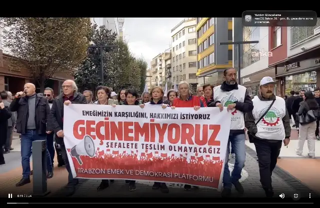 Trabzon'da "Halk için Bütçe" yürüyüşü: Ülke zengin, halk yoksul protestosu