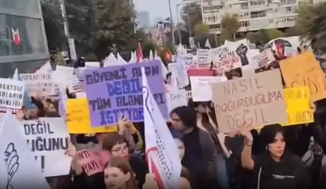 İstanbul'da kadınlar şiddete karşı yürüdü: İktidarınızı tepenize çalacağız