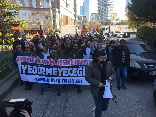 TPI işçileri Ankara'da ABD Büyükelçiliği önünde eylem düzenledi
