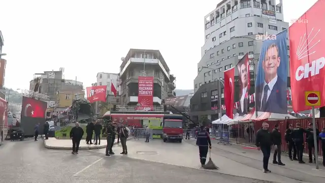 CHP'nin Zonguldak'ta "Millet İradesine Sahip Çıkıyor" mitinginin hazırlıkları tamamlandı