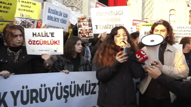 19 Mart operasyonunun 9. ayında Beyazıt'ta yürüyüş yapan öğrencilerden bazıları gözaltına alındı