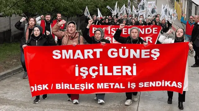 Smart Solar'da 'grev kırıcılığı' gerilimi: İşçiler merkeze yürüdü